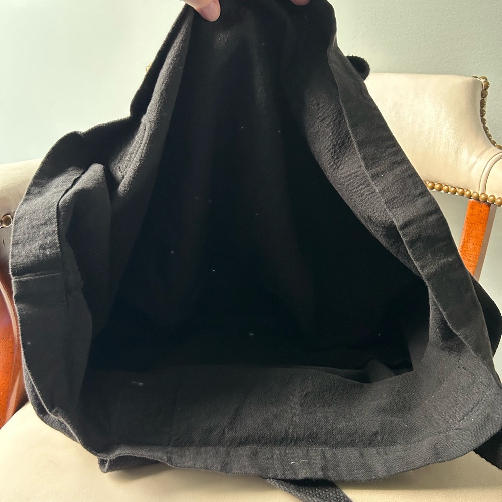 Sporty and Rich black canvas tote style bag - Picture 2 of 5